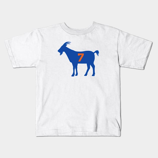 NY GOAT - 7 - White Kids T-Shirt by KFig21